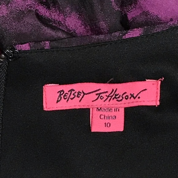 ❌❌SOLD❌❌ BETSEY JOHNSON Black Roses Dress 8 10 - Picture 8 of 8